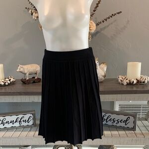 Kenar Black Pleated Skirt